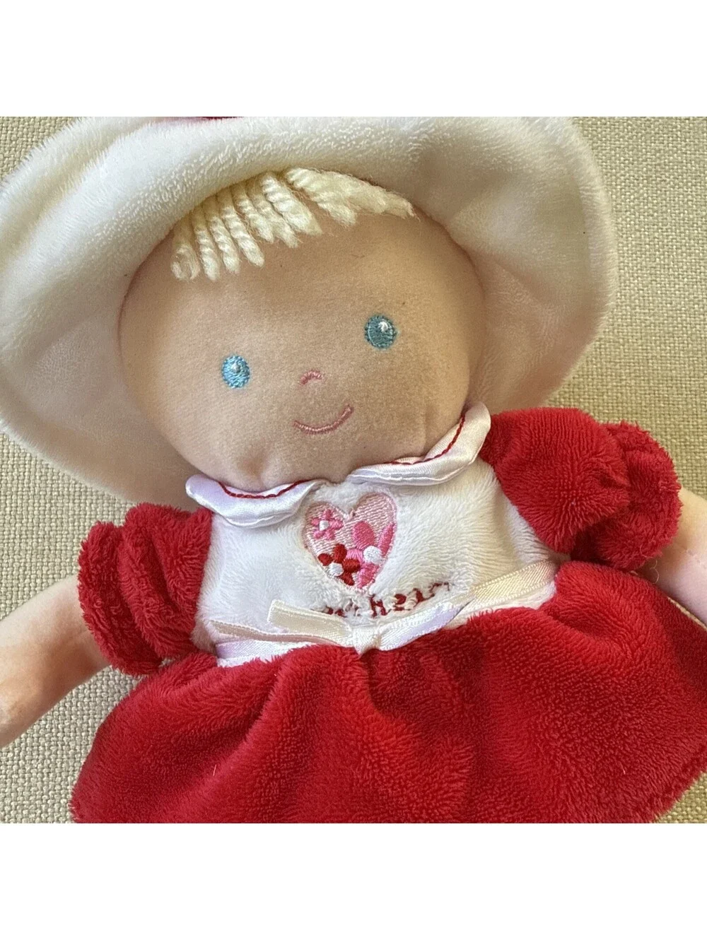 Carters Just One Year Doll Plush 10 Inch Red Sweetheart Stuffed Animal Toy